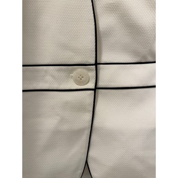 Talbots Dobby Weave Piped One Button White Blazer Career Jacket NWT Size 18W - Picture 6 of 7